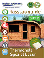 FassSauna Thermoholz Spezial Lasur 100% biologische & natürliche BIO Holzschutz Lasur 0.01 weiß vintage